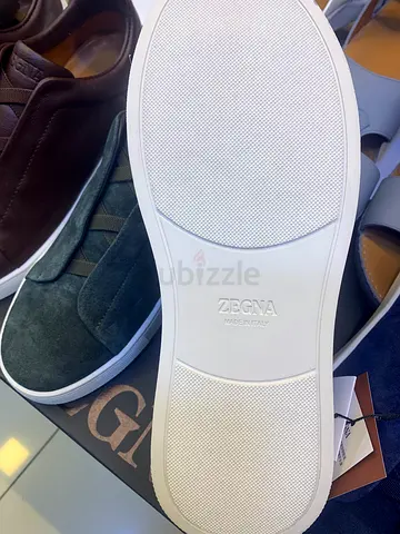 Zegna Green Suede Slip-On Sneakers - Brand New