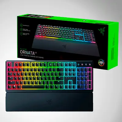 Razer Ornata V3 Low-Profile RGB Gaming Keyboard with Wrist Rest (Like New)