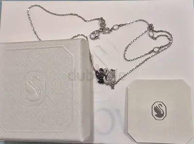 Original Swarovski swan pendant with chain for sale