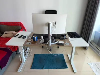 Dual Motor Electric Standing Desk, 63 x 30 Inch Height Adjustable
