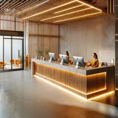 Modern Minimalist Reception Desk