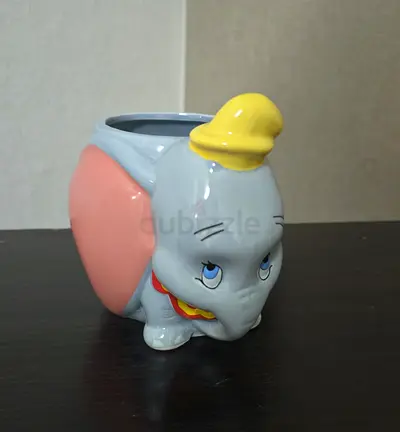 Ceramic Dumbo Elephant Planter / Mug - Cute Decorative Figurine