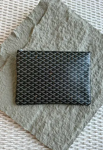 Goyard black senat pouch