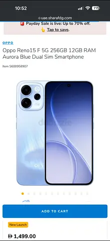 I have an OPPO Reno15F 5G 256GB (Aurora Blue) - Unlocked, Dual SIM Oppo Reno15 F 5G 256GB 12GB RAM A