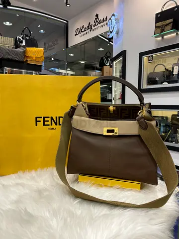 Fendi Brown Peekaboo X-Lite Top Handle Bag (Authentic/PreOwned)