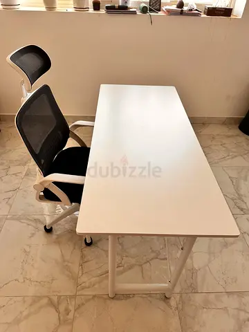Modern Study / Office Table with Ergonomic Chair | Excellent Condition Brand New | Relocation Sale