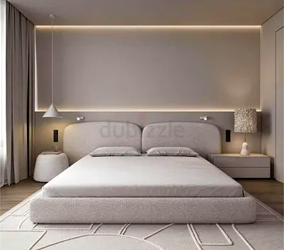 Luxury Super King size fully customisable bedframe in soft Valvet Fabric Storage can be installed