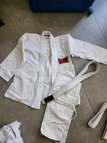 2 White Judo/Gi Uniform with Belt - Size A1 - A2