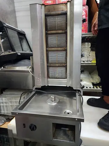 Used Vertical Gas Shawarma/Kebab Grill - Stainless Steel, Commercial