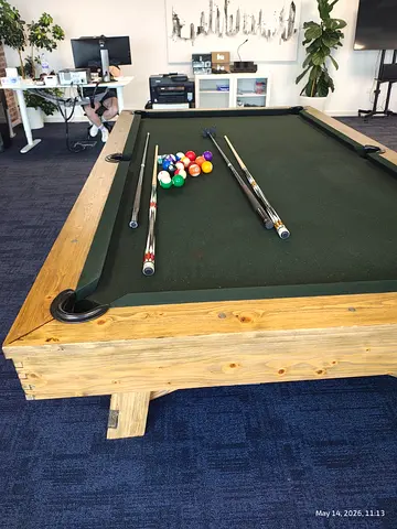 Rustic Solid Wood 8FT Pool Table – Premium Heavy Duty Billiards Table