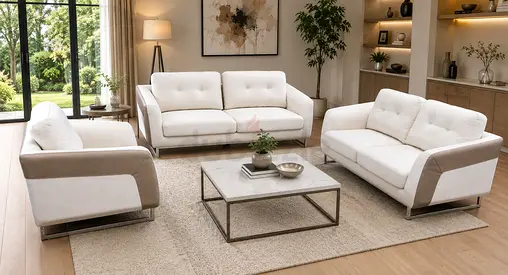 Beige  Sofa Set Like New