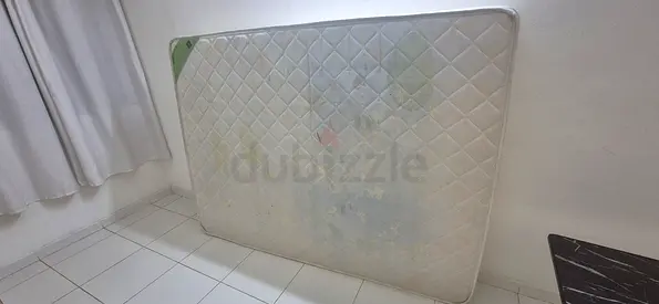 King size bed- good firm support, some stains