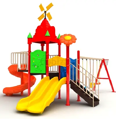 WigooHome Luxury Windmill Castle Playground Set – Multi-Slide  Swing Adventure Hub