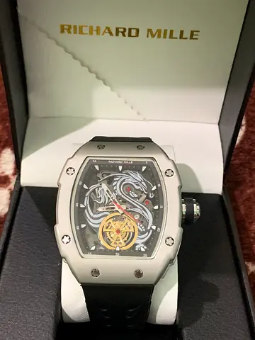 Richard Mille-style Mens Mechanical Design Copy Watch with Skeleton Dial