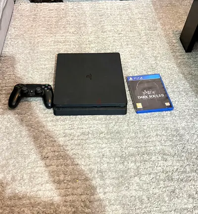 PlayStation 4 Slim with DualShock Controller + Dark Souls II (Good Condition)