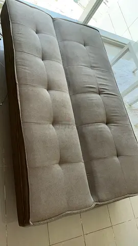 Used Beige Futon Sofa Bed / Mattress - Good Condition