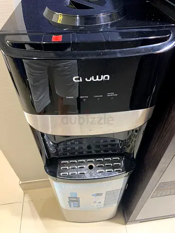 Stylish water cooler, excellent condition, top and bottom feed, Crown brand, with 3 bottles