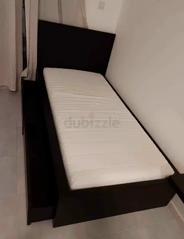 Malam single  bed 90/200cm bed and Ikea mattress is available in excellent condition,