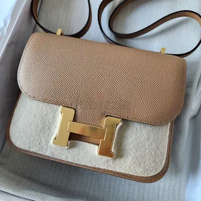 Hermes Constance 18 Bag Chai Epsom Gold Hardware Brand New Light Brown