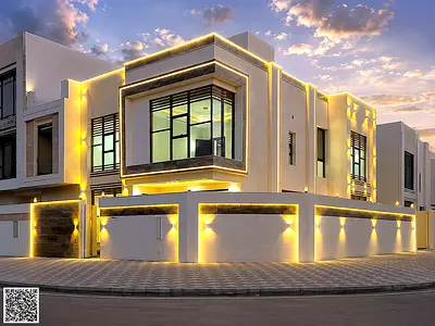Luxury corner villa for sale, prime location, spacious layout, registration and ownership fees included.