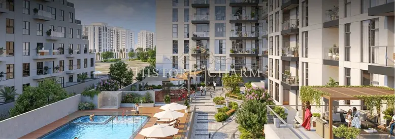 2 Bedroom Apartment | ZaZEN Ivy Al Furjan | Pool & Courtyard Views