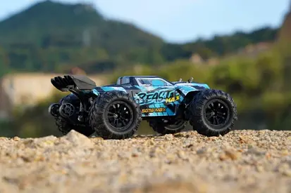 Remote Control Off-Road Monster Truck Toy - Blue Beast Max