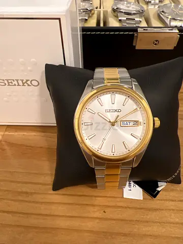 Seiko Two-Tone Mens Watch with Day-Date - Unworn