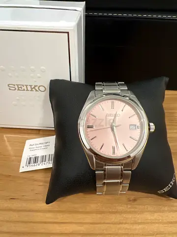 Seiko Stainless Steel Men Watch with Pink Dial - Like New