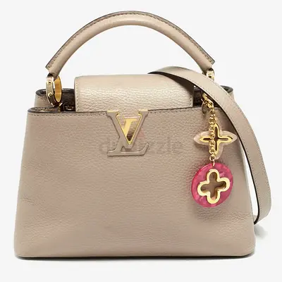 Authentic Louis Vuitton Capucines BB Beige Leather Bag