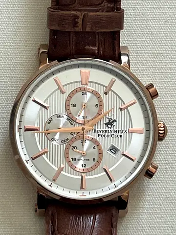 GENUINE LEATHER Rosegold Watch Beverly Hills Polo Club