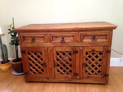 🏡 Mexican Pine Rustic Sideboard / Buffet – Solid Wood