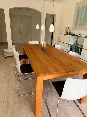 Solid Wood Dining Table - Seats 6, American Solid Cherry Wood