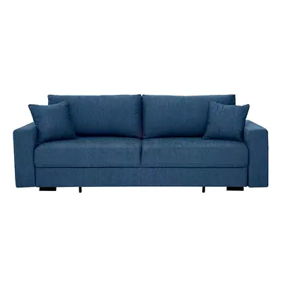 Blue 3-Seater Sofa with Cushions - Modern Design