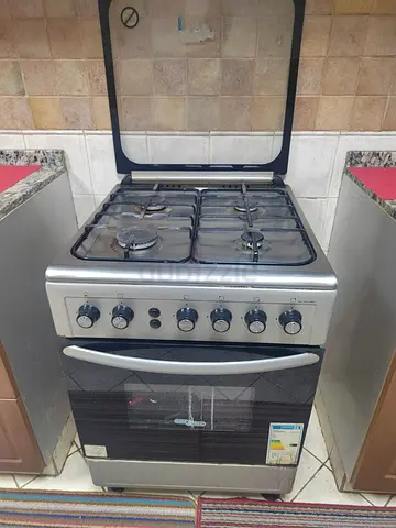 Stainless Steel 4-Burner Gas Cooker with Oven