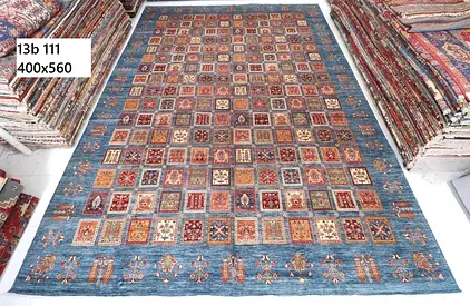 4 x 5.6 m Majlis handmade afghan Large Blue-Style Patchwork  Rug -majlis carpet
