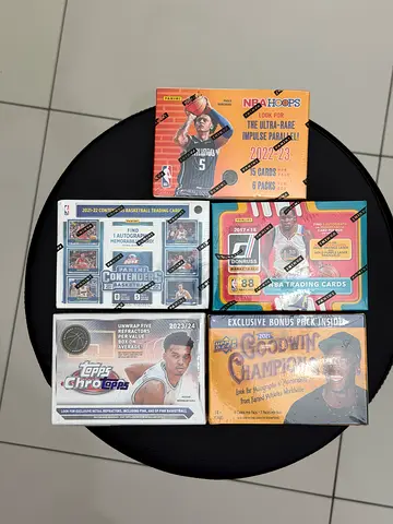 Collection of Sealed Basketball Trading Card Boxes (5 Boxes)