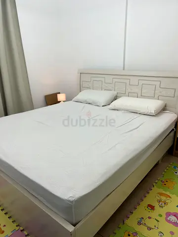 King size wooden bed frame with headboard -