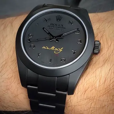 All-black Rolex Milgauss with Arabic