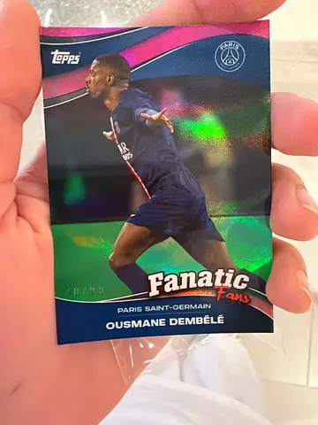 Ousmane Dembélé Paris Saint-Germain Fanatic Topps Football Card (Holographic)