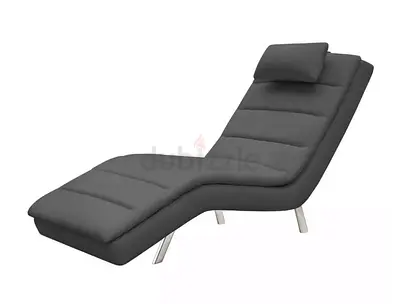Modern Grey Chaise Lounge Sofa Bed - Comfortable Recliner