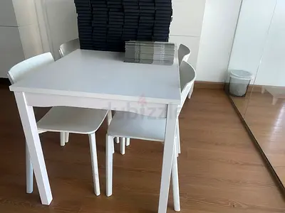 IKEA DINING TABLE AND 4 CHAIRS