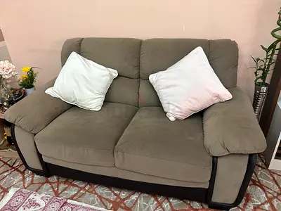 Six seater sofa set with centre table.