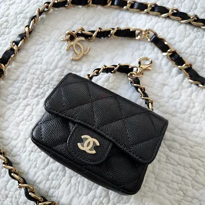Chanel Belt Bag Pouch Black Caviar Gold Hardware Brand New