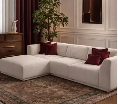 Light Beige L-Shaped 4 seater  Modular Sofa