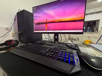 Gaming PC Setup RTX 5050 + Lenovo Legion Monitor
