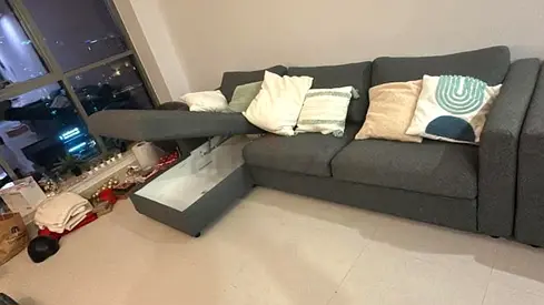 Ikea vimle L shape sofa bed with mattress