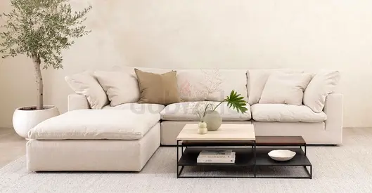 Feather cloud sofa L shaped Sectional Sofa Comfortable New