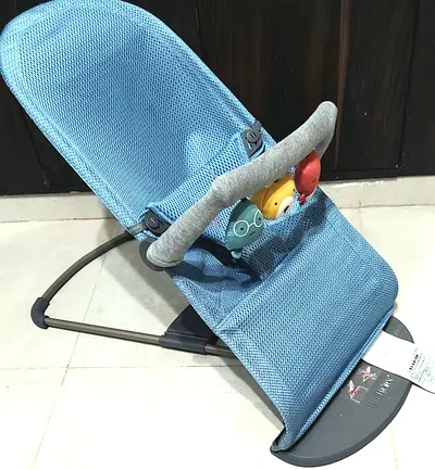 Babybjorn bouncer with soft friends toys bar