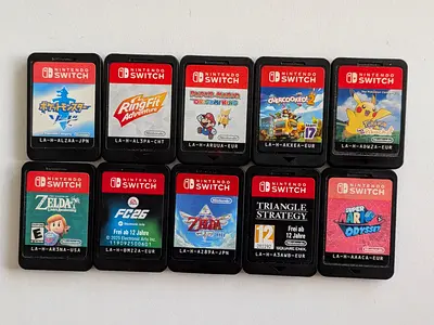 Lot of 11 Nintendo Switch Game Cartridges – Various Titles (Zelda, Mario, Pokémon, Ring Fit etc.)