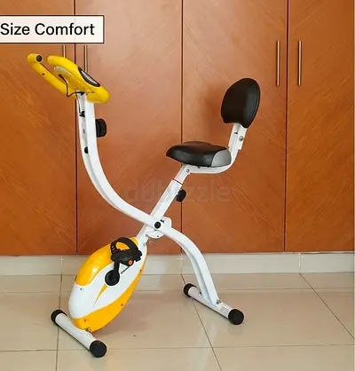 Foldable Upright Exercise Bike with Backrest — Good Condition